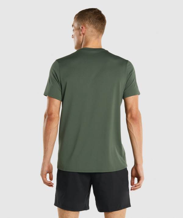 Panske Tricka Gymshark Arrival Regular Fit Zelene | VD5418297